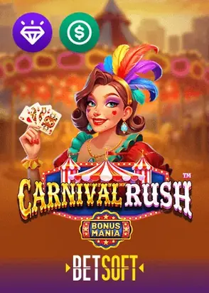 Carnival Rush pokie by Betsoft at Tropica